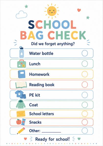 School Bag Check preview